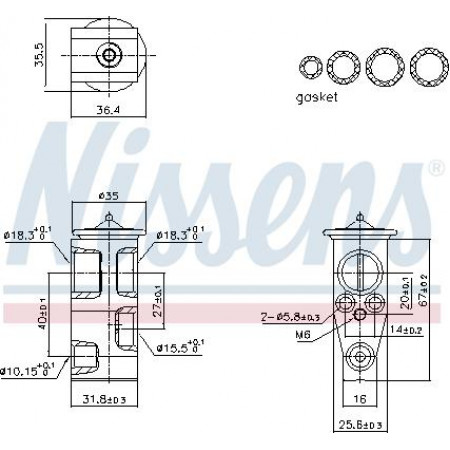 Dichtungssatz. Abgasanlage Klimaanlagenventil DAIHATSU CHARADE VIII LEXUS CT HS SUBARU TREZIA TOYOTA AURIS AVE Nissens 999444