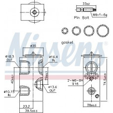 Expansion valve. clima Air conditioning valve IVECO DAILY IV DAILY V DAILY VI ABARTH 500 - 595 - 695 500C - 595C - 695C IVECO DAILY CITYS (IS56CC2BA), Bus, 06.2014 - 10.2016 Nissens 999342