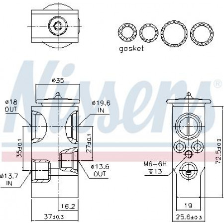 Supapa expansiune. clima Air conditioning valve fits. BMW 5 F10 5 F11 5 GRAN TURISMO F07 6 F12 6 F13 6 GRAN COUPE F06 7 F01 F02 BMW 7 - V (F01, F02, F03, F04), Sedan, 02.2008 - 12.2015 Nissens 999378