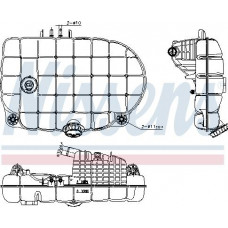 Ausgleichsbehälter. Kühlung Flüssigkeitskühlung Ausdehnungsgefäß mit Anschluss mit Füllstandssensor VOLVO FM FM II FM12 FMX VOLVO FM9 (FM9), 12.2001 - 09.2005 Nissens 996088