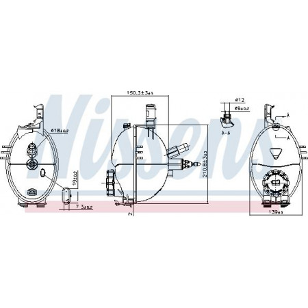 Tanque de expansão. refrigeração Tanque de expansão do líquido refrigerante com plugue MERCEDES C C204 C T-MODEL S204 C W204 CLS C218 CLS SHOOTING BRA MERCEDES-BENZ C-CLASS T-Model (S204), Turismo, 08.2007 - 08.2014 Nissens 996159