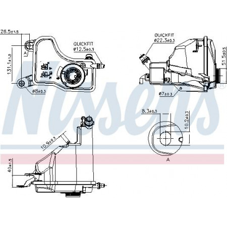 Expansion tank. cooling Coolant expansion tank with level sensor fits. BMW 1 E81 1 E82 1 E87 1 E88 3 E90 3 E91 3 E92 3 E93 X1 BMW 1 (5 door) I (E87), Hatchback, 02.2003 - 01.2013 Nissens 996153