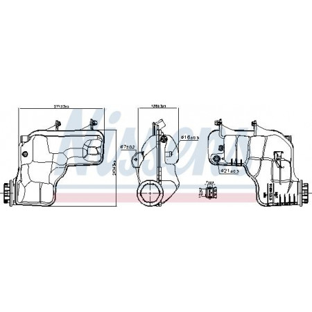 Ausgleichsbehälter. Kühlung Kühlmittelausgleichsbehälter mit Stopfen mit Füllstandsensor LAND ROVER RANGE ROVER IV RANGE ROVER SPORT I LAND ROVER RANGE ROVER IV (L405), Crossover, 08.2012 - Nissens 996166