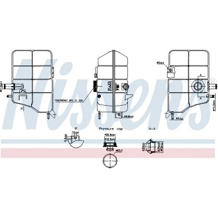 Vase d'expansion. Vase d'expansion de liquide de refroidissement FORD RANGER 04.11- Nissens 996254