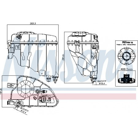 Vaso di espansione. raffreddamento Vaso di espansione con tappo BMW 5 G30 F90 5 G31 6 GRAN TURISMO G32 7 G11 G12 8 G14 F91 8 G15 F92 8 Nissens 996209