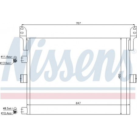 Condensador. Aire acondicionado Condensador A-C 647x480x16 RVI D KERAX MAGNUM PREMIUM 2 VOLVO FE FE II 10.04- RENAULT TRUCKS D, 01.2013 - Nissens 94918