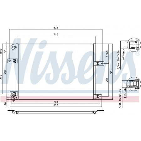 Kondensator. Klimaanlage Kondensator A-C 715x501x22 passt. RVI MAGNUM 05.00 – RENAULT TRUCKS MAGNUM, 09.1990 – Nissens 94912
