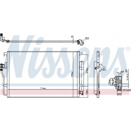 Condensor. koude airconditioning MERCEDES SPRINTER 06 - MERCEDES-BENZ SPRINTER 5-t (906), Van, 06.2006 - Nissens 94917