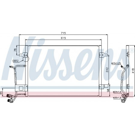 Condensator. climatizare Volkswagen Passat aer mai rece 96 - 2.8 si Benz. Aut. A - C - - A - A AUDI A4 Avant (8D5, B5), Turism, 11.1994 - 12.2002 Nissens 94594
