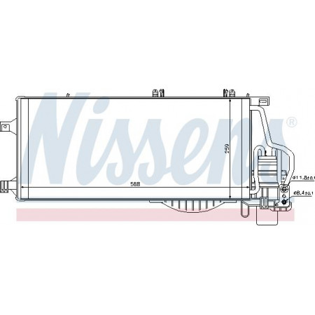 Condensador. ar condicionado frio OPEL CORSA C 10-2004- 1.7 DTi Diesel MA - C - - A - A CHEVROLET CORSA, Turismo, 01.1996 - 12.2010 Nissens 94548