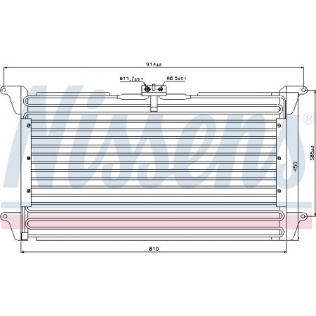 Condenseur. Condenseur de climatisation A-C 760x455x25 SCANIA 4 05.95-04.08 SCANIA 4 - série (LA4X2), 05.1995 - 04.2008 Nissens 94539