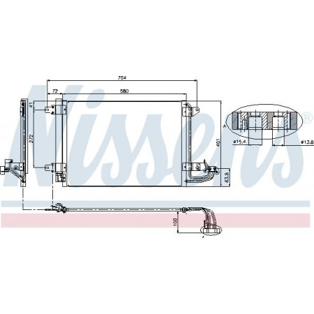 Condensor. koude airconditioning Audi A3 Seat Altea Skoda Octavia VW Golf V - Plus 1.4TSI V6-3.2 - 01.03 VW CADDY ALLTRACK (SAA), Box/MPV, 05.2015 - Nissens 94684