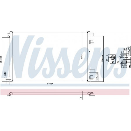 Condensator. climatizare aer rece RENAULT MEGANE 2.0 16V 02-02 1.9 dCi RENAULT GRAND SCENIC II (JM0/1_), Dubita, 04.2004 - 06.2009 Nissens 94626