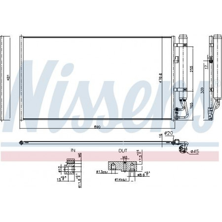 Condensador. aire acondicionado A-C condensador con secador aluminio MERCEDES SPRINTER 35-T B907 SPRINTER 35-T B907 B910 SPRINTER 3 Nissens 940900