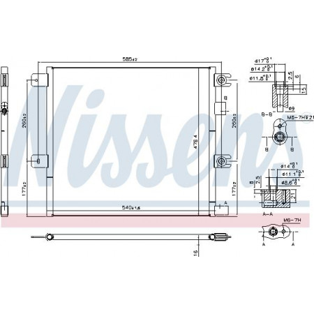 Condensor. airconditioning Condensor A-C 540x476x16 RVI D VOLVO FL III 01.13- RENAULT TRUCKS D, 01.2013 - Nissens 940494