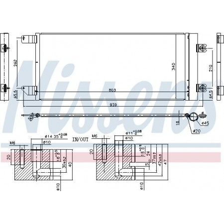 Condenseur. Condenseur de climatisation A-C 803x340x16 MAN TGS I TGX I ​​​​06.06-09.21 MAN TGS (56S / TGS), 10.2005 - Nissens 940495
