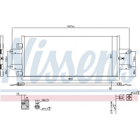 Condensator. climatizare Condensator A-C 842x344x18 SCANIA PGRT 03.04- SCANIA P,G,R,T - series (N320), 01.2003 - Nissens 940440
