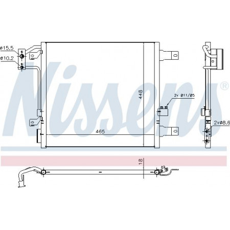 Condensor. airconditioning airco condensor JEEP WRANGLER III 2.8D-3.6-3.8 04.07- JEEP WRANGLER III (JK), 06.2006 - Nissens 940441