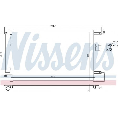 Condensator. climatizare A-C condenser with dryer CHEVROLET EPICA 2.0D 01.07-12.11 CHEVROLET EPICA (KL1_), Sedan, 01.2005 - Nissens 940424