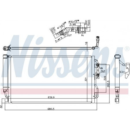 Condensador. Condensador de aire acondicionado A-C con secador BMW 1 F20 1 F21 2 F22 F87 3 F30 F80 3 F31 3 GRAN TURISMO F34 4 F32 F82 4 BMW 3 Gran Turismo VI (F34), Hatchback, 07.2012 - Nissens 940590