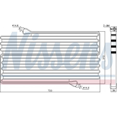Kondensator. Klimaanlage Kondensator A-C 720x370x38 Nissens 940549