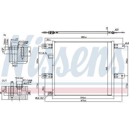 Condensor. airconditioning Condensor A-C 540x465x16 RVI C D VOLVO FE II 05.12- RENAULT TRUCKS C, 01.2013 - Nissens 940541