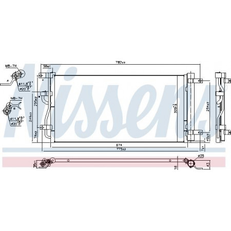 Kondensator. Klimaanlage Klimakondensator mit Trockner CHEVROLET CAPTIVA OPEL ANTARA A 2.0D-2.2D 12.10- OPEL ANTARA (L07), Crossover, 05.2006 - Nissens 940569