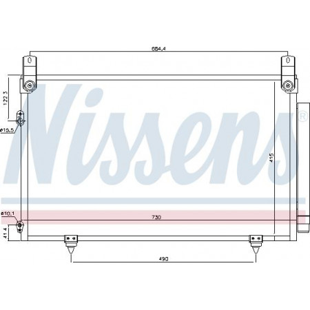 Condensador. Condensador de aire acondicionado A-C con secador TOYOTA HIGHLANDER - KLUGER 2.4 06.00-05.07 TOYOTA KLUGER V (_U2_), Crossover, 06.2000 - 12.2010 Nissens 940566