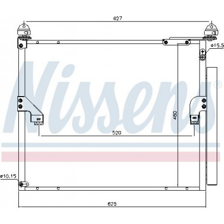 Condensador. Aire acondicionado Condensador de A-C con secador TOYOTA LAND CRUISER PRADO 4.0 08.09- TOYOTA LAND CRUISER PRADO IV (_J15_), Crossover, 07.2009 - Nissens 940508