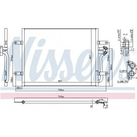 Condensador. ar condicionado condensador A-C MAN TGE VW CRAFTER GOLF VII Electric 03.14- VW GOLF VII (5G1, BQ1, BE1, BE2), Hatchback, 08.2012 - Nissens 940585