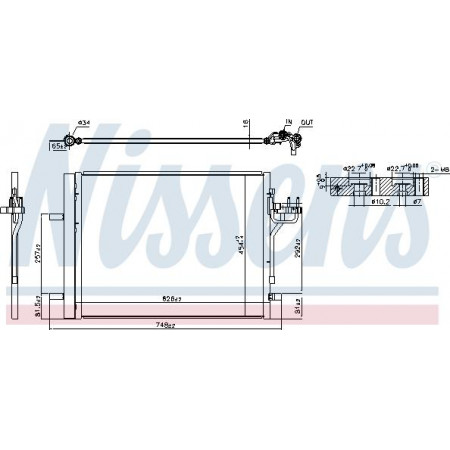 Condensador. ar condicionado condensador A-C com secador alumínio FORD FOCUS III 1.6D 07.10- FORD FOCUS III Turnier (DYB), Touring, 07.2010 - Nissens 940586