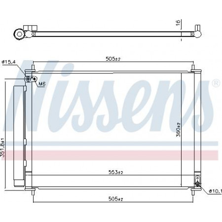 Condensador. ar condicionado condensador AC com secador Nissens 940537