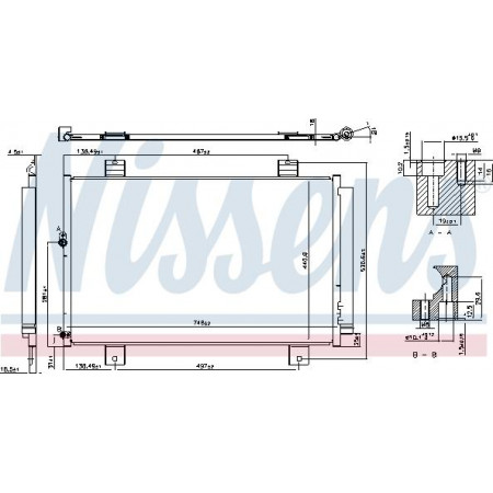 Condensador. Condensador de aire acondicionado A-C con secador TOYOTA HIGHLANDER - KLUGER 3.5 05.07-02.14 TOYOTA KLUGER VI (_U4_), Crossover, 05.2007 - 08.2014 Nissens 940640