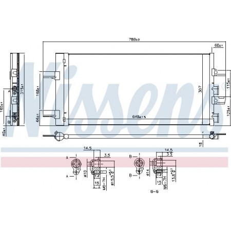 Kondensator. Klimaanlage, A-C-Kondensator mit Trockner passt. BMW 1 F40 2 F45 2 GRAN COUPE F44 2 GRAN TOURER F46 2 GRAN TOURER VAN F46 BMW X1 - II (F48), Touring, 11.2014 - Nissens 940686