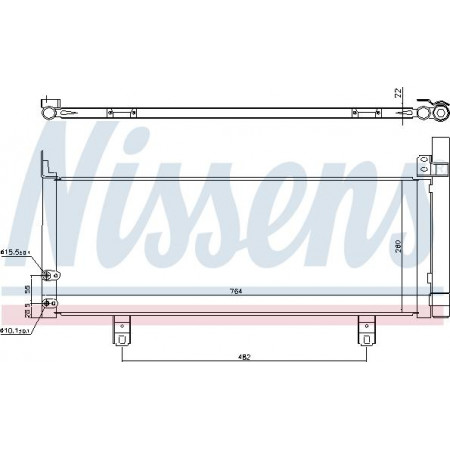Condensatore. aria condizionata Condensatore A-C con essiccatore TOYOTA CAMRY 2.5H 09.11- Nissens 940639