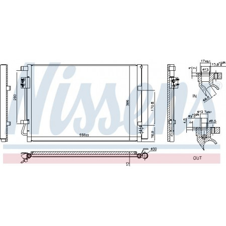 Condensador. Aire acondicionado A-C condensador con secador HYUNDAI I10 II 1.2 08.15- Nissens 940633