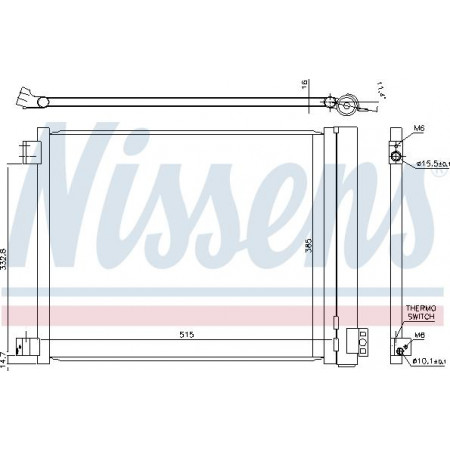 Condensador. ar condicionado condensador A-C com secador NISSAN MICRA IV 1.2 05.10- NISSAN MICRA IV (K13_), Hatchback, 05.2010 - Nissens 940624