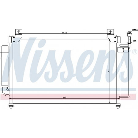 Condenseur. climatisation froide Mazda CX-7 07 - MAZDA CX-7 (ER), Crossover, 06.2006 - 12.2014 Nissens 940049
