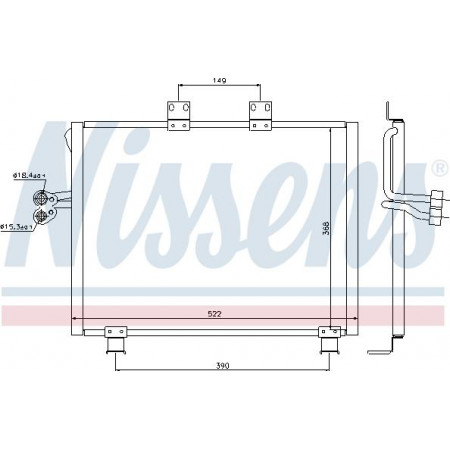 Condensador. aire acondicionado frío Jeep Wrangler 00 - JEEP WRANGLER II (TJ), Todo terreno, abierta, 08.1996 - 12.2008 Nissens 940017