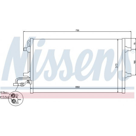Condensor. airconditioning airco condensor VOLVO C30 C70 II S40 II V50 1.6-Elektrisch 12.03-06.13 VOLVO V50 (545), Touring, 12.2003 - 12.2012 Nissens 940154