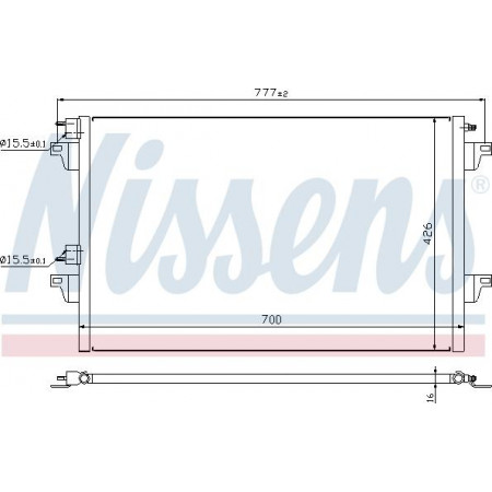 Condensador. ar condicionado frio RENAULT ESPACE 04 - RENAULT MEGANE II (BM0/1_, CM0/1_), Hatchback, 07.2001 - 10.2012 Nissens 940153