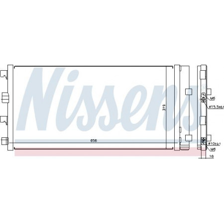 Condensador. Condensador de aire acondicionado A-C con secador DACIA DUSTER DUSTER-SUV 1.5D 06.10- DACIA DUSTER (HS_), Crossover, 04.2010 - 01.2018 Nissens 940161