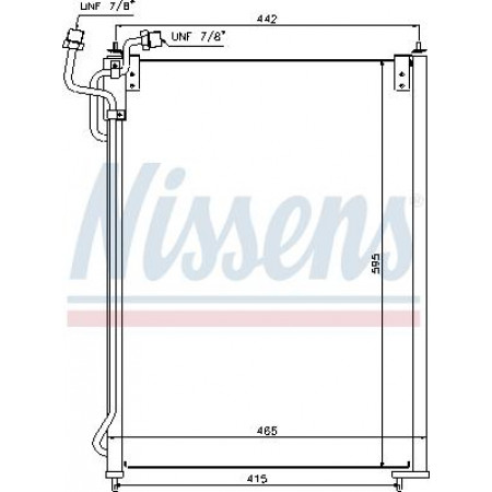 Condensor. airconditioning Condensor A-C 465x595x16 MERCEDES ATEGO AXOR AXOR 2 01.98- MERCEDES-BENZ ATEGO (970.00), 01.1998 - 10.2004 Nissens 940180