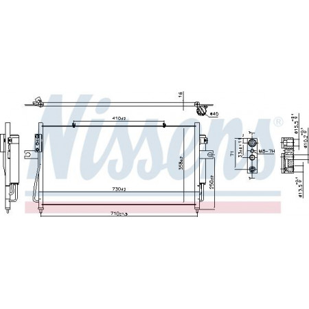 Condensador. ar condicionado condensador AC com secador Nissens 940840