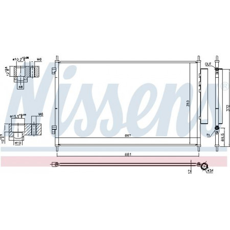 Kondensator. Klimaanlage A-C-Kondensator mit Trockner HONDA HR-V 1.5-1.6D 08.15- HONDA HR-V (RU), Crossover, 11.2014 - Nissens 940811