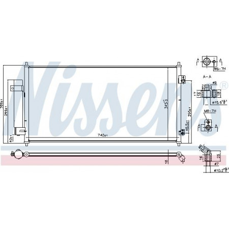 Condensador. ar condicionado condensador AC com secador NISSAN SENTRA VI 2.0 10.06-12.12 NISSAN SENTRA VI (B16), Sedan, 09.2006 - 12.2013 Nissens 940818