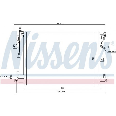 Condenser. air conditioning A-C condenser with dryer aluminum VOLVO XC90 I 2.4D-4.4 10.02-12.14 VOLVO XC90 I (275), Crossover, 06.2002 - 01.2015 Nissens 940830