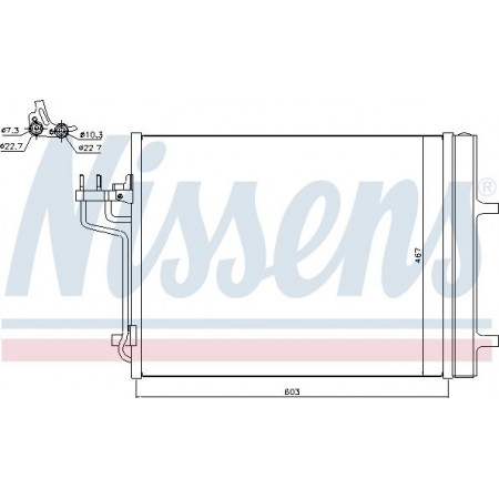 Condensor. airconditioning airco condensor met droger FORD FOCUS III KUGA II TOURNEO CONNECT V408 NADWOZIE WIELKO TRANSIT CONN FORD KUGA II (DM2), Crossover, 05.2012 - Nissens 940398