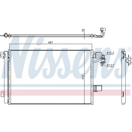 Condensator. climatizare A-C condenser with dryer VW CALIFORNIA T5 CAMPER MULTIVAN T5 TRANSPORTER T5 2.0-2.0CNG-2.0D 11.03 VW TRANSPORTER V (7HB, 7HJ, 7EB, 7EJ, 7EF, 7EG, 7HF, 7EC), Autobuz, 04.2003 - 08.2015 Nissens 940345