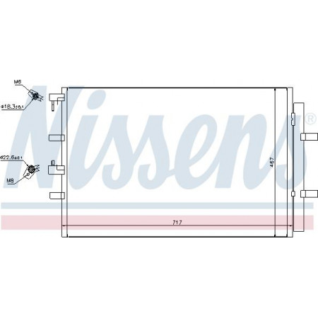 Condensor. airconditioning A-C condensor met droger aluminium past. FORD TOURNEO CUSTOM V362 TRANSIT CUSTOM V362 TRANSIT V363 1.0H FORD TRANSIT V363 (FED, FFD), Draagframe, 08.2013 - Nissens 940330